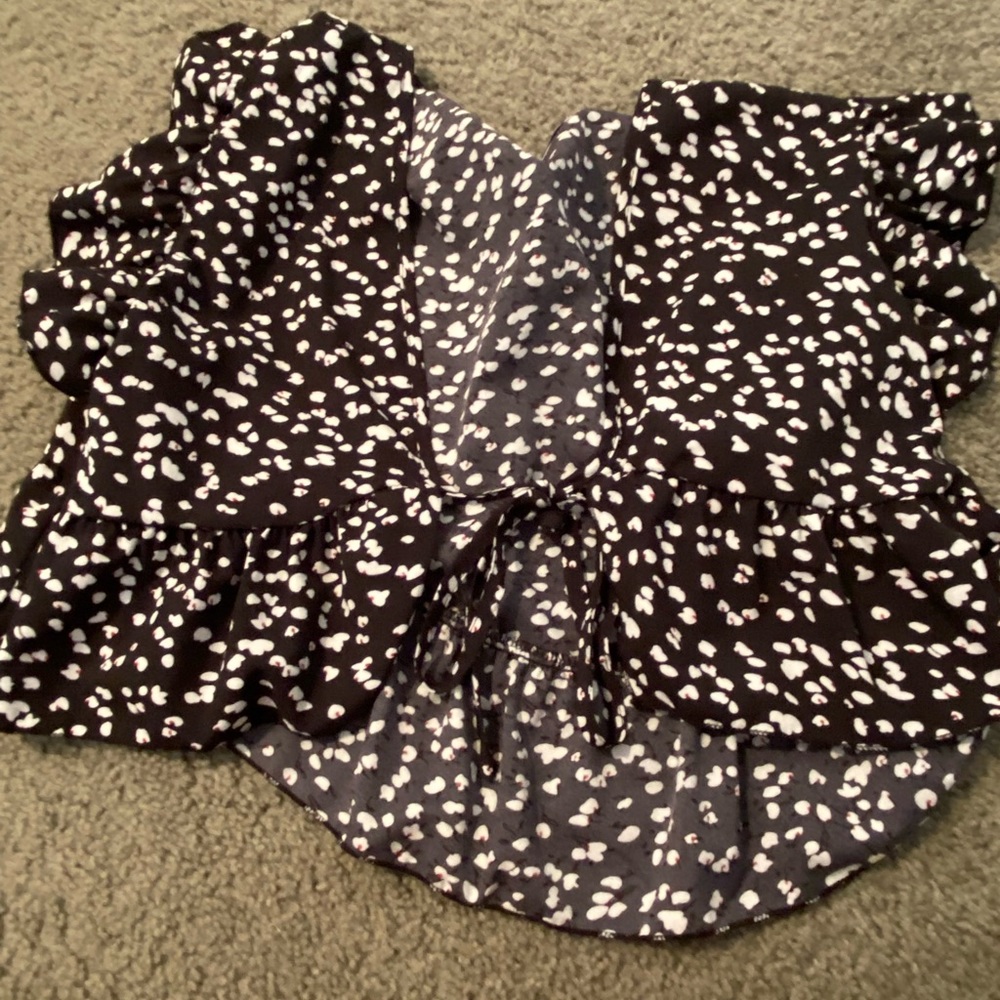 SHEIN Tie Front Short Sleeve